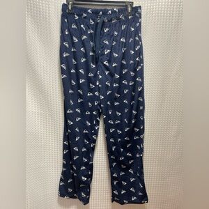 Quiksilver Navy Pajama Pants with Logo Pattern